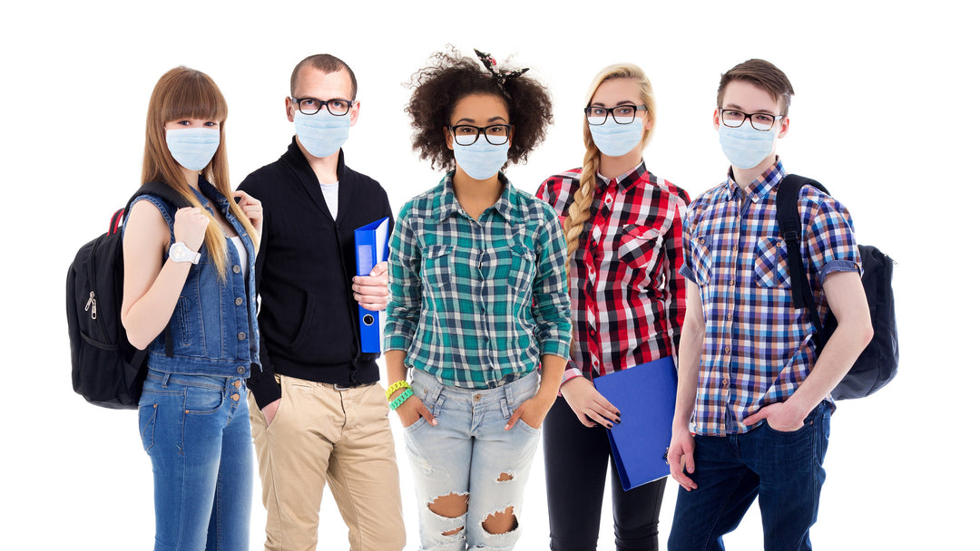 Students in face masks