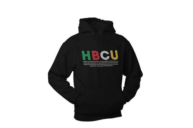 Black custom HBCU hoodie