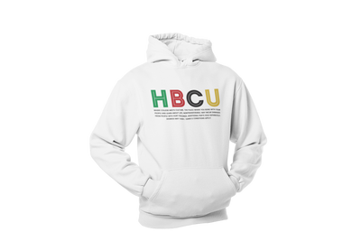 White custom HBCU hoodie