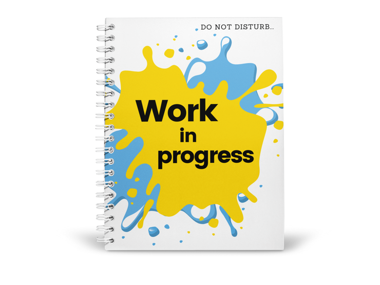 Work In Progress College-Ruled Notebook